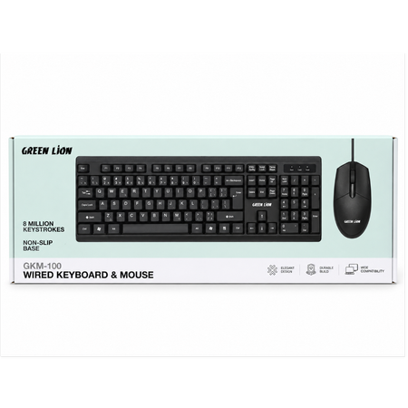موس و کیبورد سیم دار گرین لاین مدل GKM-100