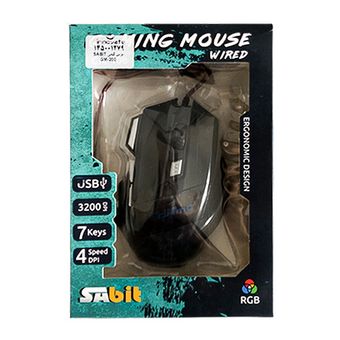 موس سیمی گیمینک 7 کلید LED دار Sabit GM-200