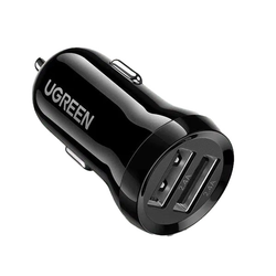 شارژر فندکی فست دو پورت UGREEN مدل ED018 12W - مشکی (گارانتی 18 ماهه آسان پیشرو)(50875)