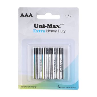 باتری نیم قلم Uni-Max AAA مدل Extra Heavy Duty R03P (بسته 4 عددی)
