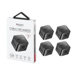 نگه دارنده کابل Yesido مدل C216 - مشکی (بسته 4 عددی)