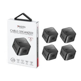 نگه دارنده کابل Yesido مدل C216 - مشکی (بسته 4 عددی)