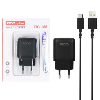 شارژر دیواری تک پورت TSCO مدل TTC 165 10W - مشکی (گارانتی 12 ماهه تسکو)