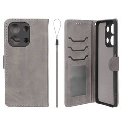 کیف موبایل مگنتی درجه یک داخل خز MNC Plus مدل Xiaomi Redmi Note 13 4G - خاکستری