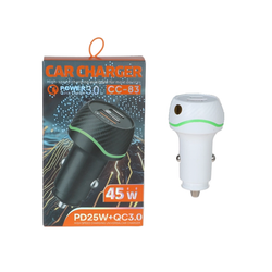شارژر فندکی PD وفست دو پورت مدل CC-83 45W - مشکی - YSP