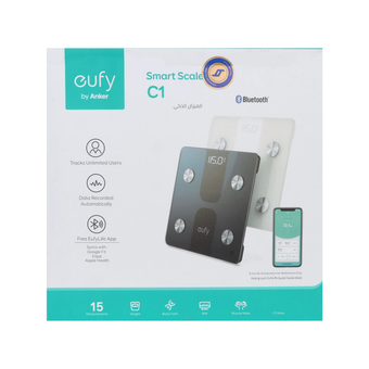 ترازو هوشمند ANKER مدل Eufy Smart Scale C1 T9146K15 - مشکی (گارانتی 18 ماهه شرکتی)
