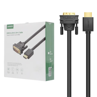 کابل 3 متری UGREEN HDMI To DVI-D 24+1 مدل 10136 - مشکی(10136)
