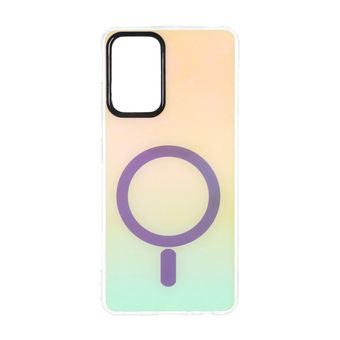 قاب هولوگرامی طرح مگ سیف دو رنگ Samsung Galaxy A32 4G - آبی صورتی