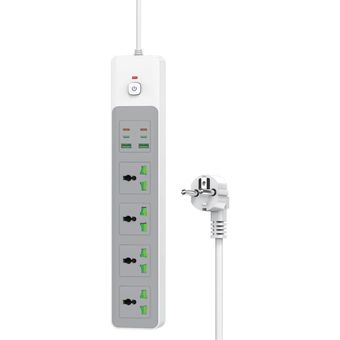 چندراهی برق 4 خانه TwinMax مدل MX-60 65W - سفید