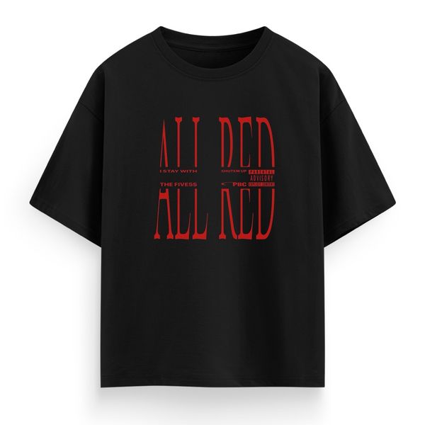 تیشرت پلی بوی کارتی ALL RED