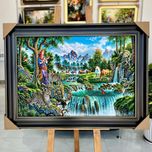 تابلو فرش ماشینی با قاب چوبی 145