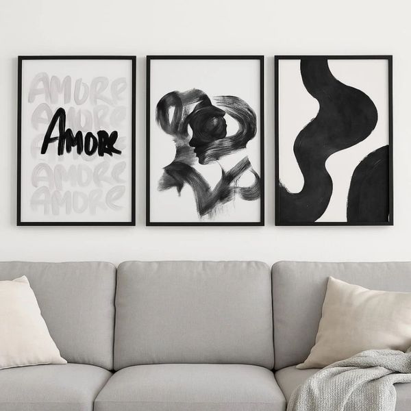 ست مدرن سیاه و سفید