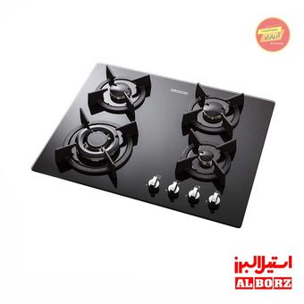 اجاق گاز 4 شعله شیشه ای ایتالیایی G4602 استیل البرز