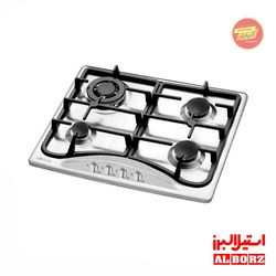 اجاق گاز 4 شعله استیل ایتالیایی S4603 استیل البرز