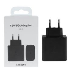 شارژر دیواری دو پین PD و فست تک پورت Samsung Type-C مدل TA845 45W - مشکی (گارانتی شش ماهه AZR)