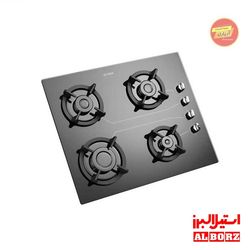 اجاق گاز 4 شعله شیشه ای ایرانی  G4651i استیل البرز