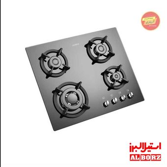 اجاق گاز 4 شعله شیشه ای ایرانی  G4652i استیل البرز