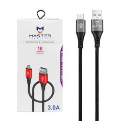 کابل شارژ فست اندروید MASTER مدل ETM 005 - مشکی خاکستری