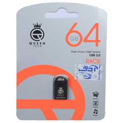 فلش مموری Queen USB3.0 مدل Race ظرفیت 64GB - مشکی (گارانتی مادام العمر آی تین)