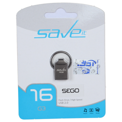 فلش مموری Save it USB2.0 مدل Sego ظرفیت 16GB - خاکستری (گارانتی مادام العمر آی تین)