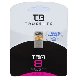 فلش مموری TRUEBYTE USB2.0 مدل TRIM ظرفیت 8GB - نقره ای طلایی (گارانتی مادام العمر شرکت آی تین)