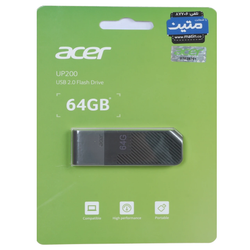 فلش مموری Acer USB2.0 مدل UP200 ظرفیت 64GB - خاکستری (گارانتی متین)
