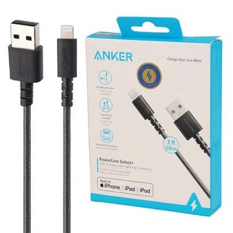 کابل تبدیل USB به لایتنینگ انکر مدل A8012H12 طول 90 سانتی متر