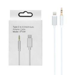 کابل Aux To Type-C مدل JH-030 - سفید - ALP