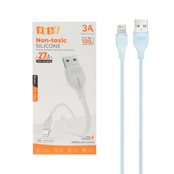کابل شارژ فست آیفون pqbd مدل PQ-C04L 27W - آبی روشن