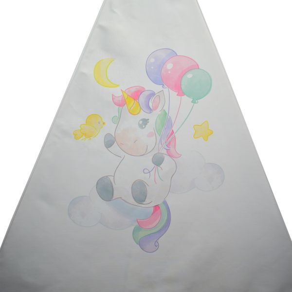 چادر بازی کودک مدل سرخپوستی طرح تکشاخ PT515 به همراه کوسن