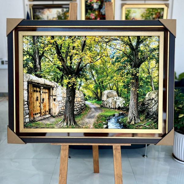 تابلو فرش ماشینی با قاب چوبی 146