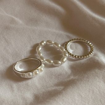 پک 3عددی انگشتر مروارید