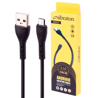 0171/کابل میکرو یو اس بی SIBRATON S207A 2.1A 1.1M