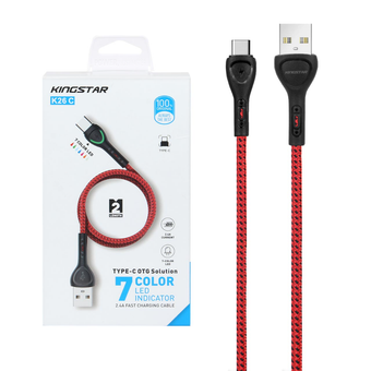 کابل تبدیل USB به USB-C کینگ استار مدل K26C طول 1 متر