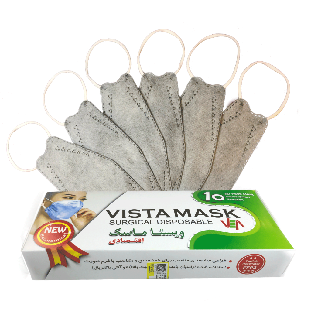 ماسک سه بعدی چهار لایه بزرگسالان ویستا - محافظ تنفسی استاندارد