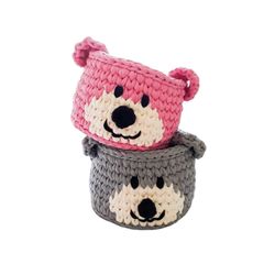 سبد وسایل کودک مدل خرس دختر پسر مجموعه 2 عددی