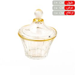 قندان پیانو لب طلا رز عسلی