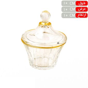 قندان پیانو لب طلا رز عسلی