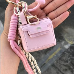 آویز کیف (چارم بگ) کیف صورتی