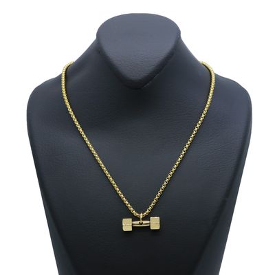گردنبند مردانه طرح دمبل کد DAM-01