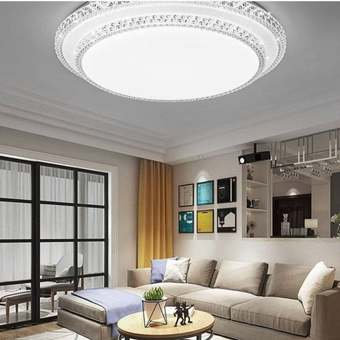 لوستر سه حالته 100 وات طرح کریستال دوطبقه ریموت دار