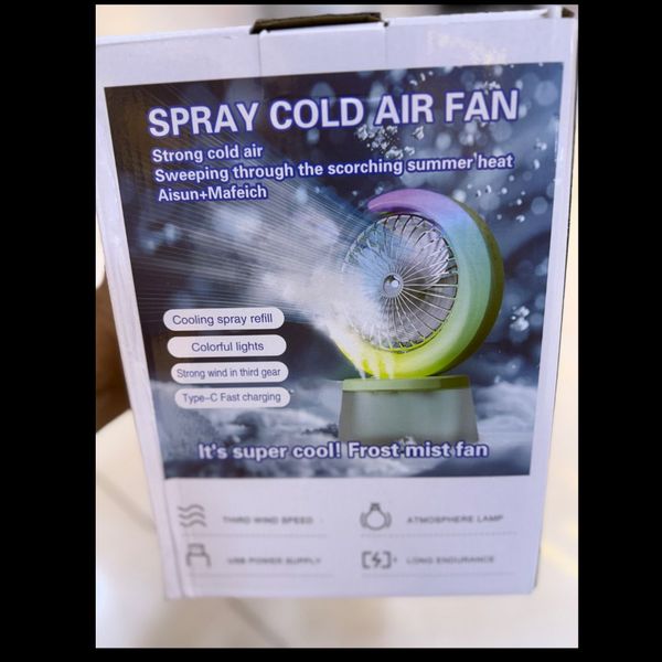 🌬🧊 پنکه مه پاش رومیزی (Frost Mist Fan)