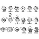 دستمال سر و گردن باف مدل Havoc