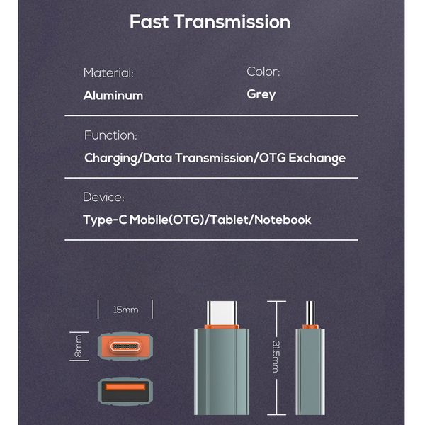 مبدل OTG USB به USB-C الدینیو مدل LC140 newpack