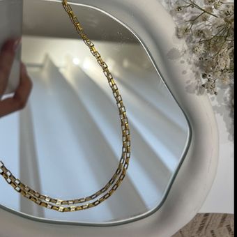 گردنبند پسرونه استیل شیک ظریف مشابه طلا