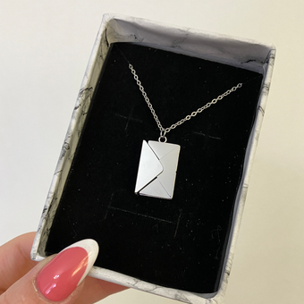 گردنبند تمام استیل پاکت نامه