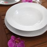 سرویس غذاخوری 28 پارچه چینی زرین ایران سری رادیانس مدل White 2 درجه عالی