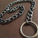 قلاده سگ و گربه طرح کارتیر مدل تک حلقه سیاه