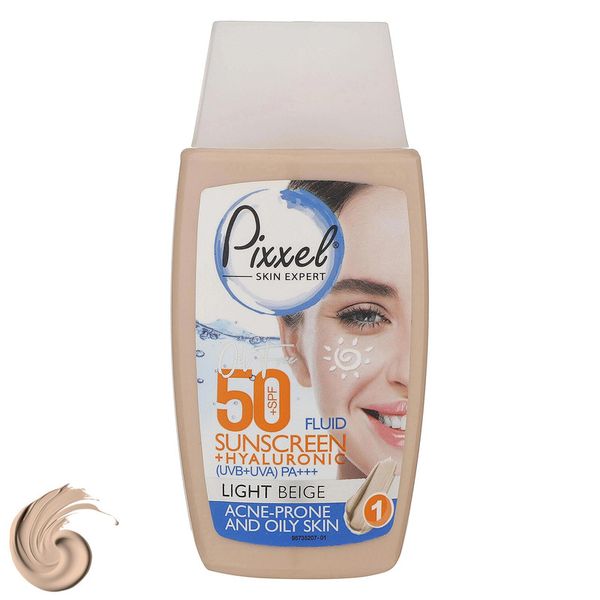کرم ضدآفتاب رنگی پیکسل 50 SPFمدل LIGHT BEIGE مناسب برای پوستهای چرب، حجم 50 میلیلیتر
