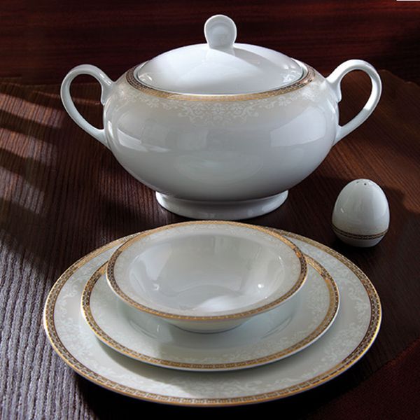 سرویس غذاخوری 102 پارچه چینی زرین ایران مدل ایتالیا اف ریوا درجه عالی